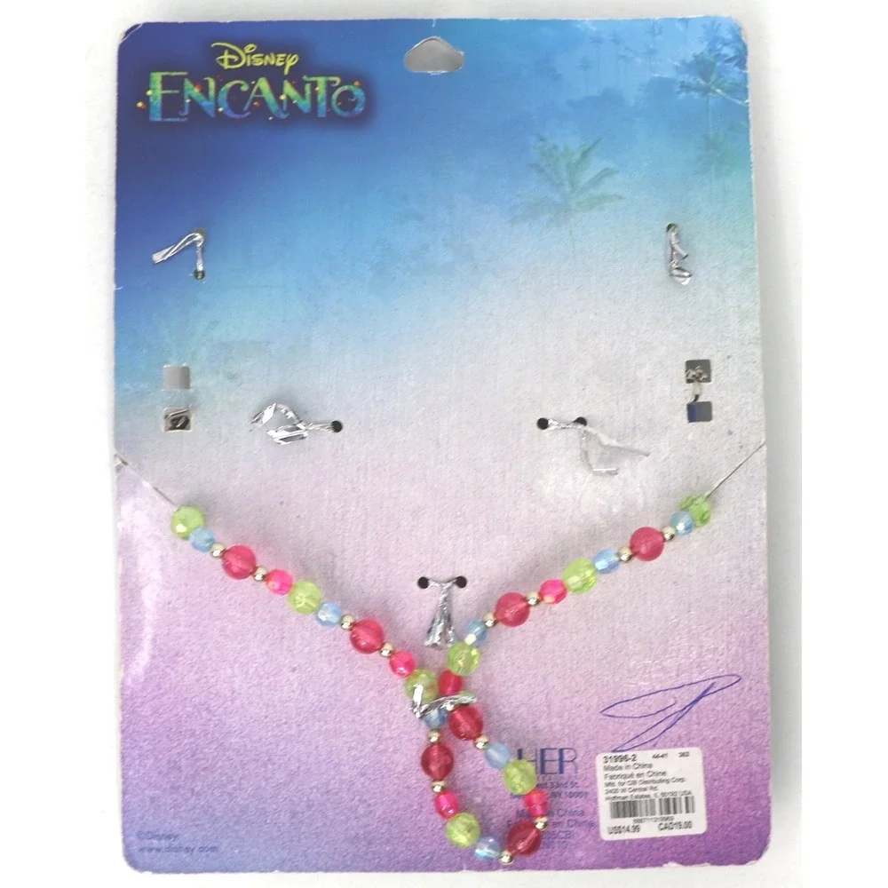 Disney Encanto Jewelry Set Kids OS Multi New Mirabel Glasses Necklace Bracelet